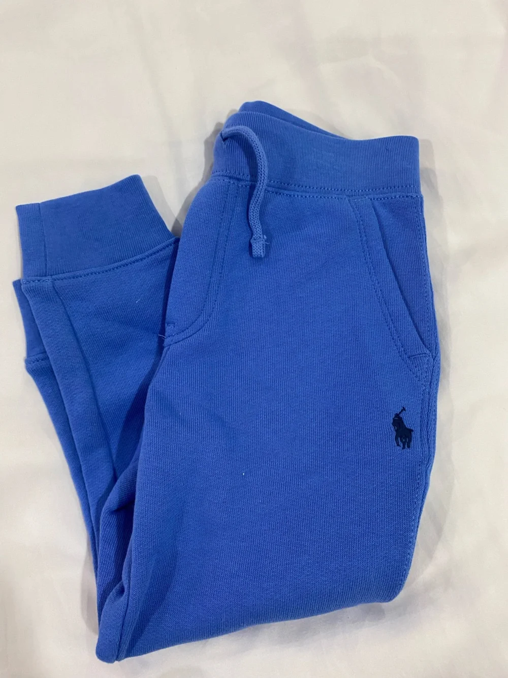 Ralph Lauren Light Blue Fleece Jogger Pants for Kids